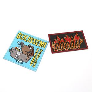 卸売カスタムレーザーカットかわいい蝶アニメ犬のロゴ機械刺繍衣料用パッチ - Product Image 4