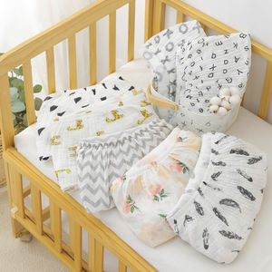 New GOTS Organic Cotton Muslin <strong>Bedsheets</strong> Print Newborn Bedding <strong>Cot</strong> Baby Crib Fitted Sheets Provide Samples - Product Image 2
