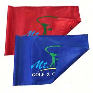 Bandera de agujero para interior y exterior de patio con logotipo insertado de tubo Bandera de golf de algodón de poliéster de nailon Bandera de golf - Product Image 1