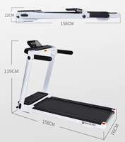 Tapis roulant électrique pliable de luxe sans installation, écran LED, suivi sans fil du rythme cardiaque et des calories, moteur 2,5 CV, usage domestique, 135 kg