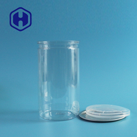 710ml Cilindervormige BPA-vrije, voedselveilige, lekvrije verpakking van plastic (PET) voor chocolade, gedroogde dadels, fruit, snacks, koekjes en gelei.