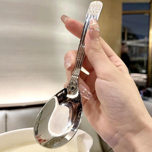 Restaurant Campagne <span class=keywords><strong>Italienne</strong></span> 304 Acier Inoxydable Demitasse Soupe Romaine Boire Repas Thé <span class=keywords><strong>Cuillère</strong></span> À Café - Product Image 2