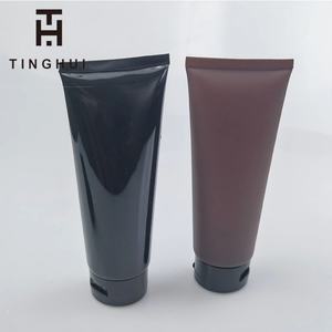 หลอดบรรจุภัณฑ์พลาสติกแบบนิ่มสำหรับครีมล้างหน้าหรือเครื่องสำอาง ขนาด 50 มล. 200 มล. สีดำด้าน/ใส พร้อมฝาเกลียว - Product Image 5