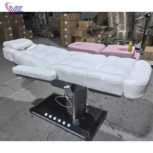 Table de massage électrique de luxe moderne pour spa, esthétique et extensions de cils, avec commande au <span class=keywords><strong>pied</strong></span>, base en ABS et 3/4 moteurs - Product Image 4