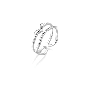 S925 Sterling Silver Double Layer Heart <b>Ring</b> For Women <b>Open</b> Index Finger Simple Versatile Jewelry Gift - Product Image 4
