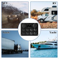 Panneau de commutation à 8 interrupteurs à bascule étanche 12V avec voltmètre numérique, double chargeur USB et prise allume-cigare pour bateau marin