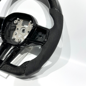 Volant sport en fibre de carbone et suède, personnalisable en usine, compatible avec CS M2 M3 M4 M5 M6 F30 F15 E90 E92 E60 - Product Image 2
