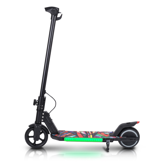 New Design Foldable 2 Wheel 150W Kids Escooter Colorful Lights Gift for Kids Kick Electric Scooters