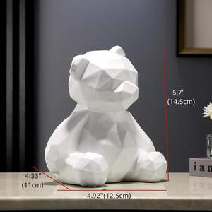 Estatua de Decoración de casa de oso de resina mini osos negros en miniatura del día de Año Nuevo - Product Image 2