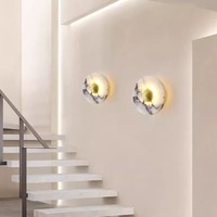 Lampe murale intérieure en marbre, onyx, travertin, alabâtre LED pour chambre à coucher, chevet, hôtel, couloir