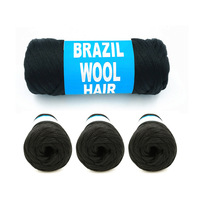 Vente en Gros de Cheveux en Laine Brésilienne Ignifuge de 70g, Fibres Synthétiques pour Tresses au Crochet, Lots de Fabrication de Cheveux à Prix Bas