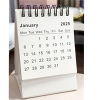 Calendrier de bureau portable, mini ornement de bureau, calendrier en papier, prend en charge le logo personnalisé, vente en gros très demandée