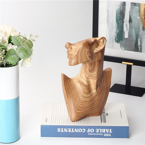 Artisanat abstrait <span class=keywords><strong>visage</strong></span> humain Figures Statues Sculptures maison salon géométrique décoration bureau accessoires cadeaux décor à la maison - Product Image 2