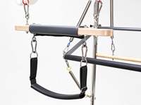 Table de Pilates Premium (Cadillac), cadre en bois massif à joints à languettes avec trapèze en acier inoxydable, table de trapèze complète