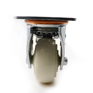 2025 Hersteller Industrial PU <span class=keywords><strong>Caster</strong></span> Red Farbe Mittelschwere Edelstahl-Lenkräder - Product Image 2