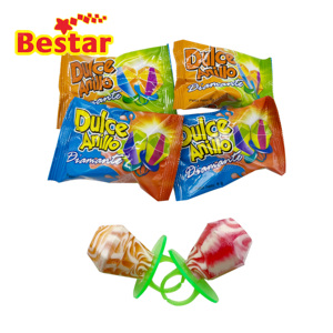 Golosinas lecca lecca 3D diamond ring shape candy lecca lecca lecca caramelle dure per snack da festa - Product Image 1