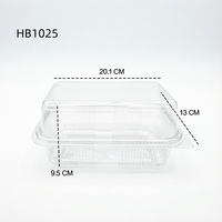 Boîte d'emballage rectangulaire transparente en plastique PET pour fromage, crème glacée, gâteau aux fruits, mousse, avec couvercle