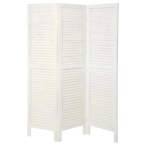 Paravent en bois CAMILA 120X170CM BLANC - Product Image 1