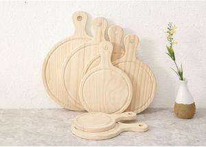 Haute Qualité Planche À Découper En Bois Ronde Pizza Pain Assiettes à Fromage avec Poignée Pour Restaurants - Product Image 4