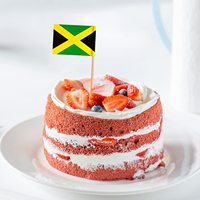 Vente en gros de nouveaux pics à dents personnalisés avec drapeau de la Jamaïque et mini-pics décoratifs pour cupcakes de différents pays