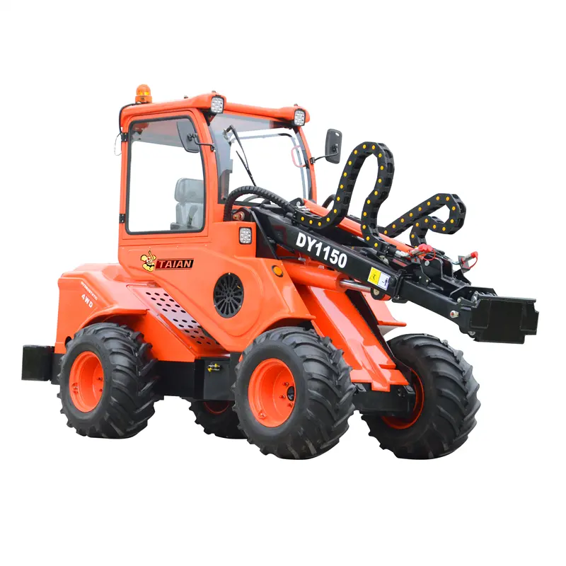 Traktor Mini Mesin Pertanian Multifungsi dengan Loader Depan dan Banyak Alat
