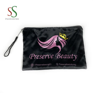 2023 popüler zip toz torbası saten peruk çanta özel logo - Product Image 2