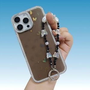 Custodia per Cellulare in TPU con Design a Farfalla Dipinta Compatibile con <span class=keywords><strong>iPhone</strong></span> 16 Pro 17 AIR Con Cordino per 17 Air - Product Image 1