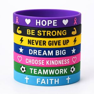 Bracelet en silicone personnalisé, bracelet en caoutchouc coloré, bracelets promotionnels pour événements caritatifs et collectes de fonds - Product Image 1