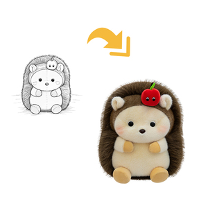 Peluche hérisson personnalisée avec logo ODM OEM, jouet en peluche doux et mignon, cadeau commémoratif pour événements et fêtes - Product Image 2