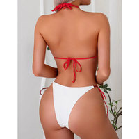 Bikini brésilien 2 pièces pour femme 2025, string micro, taille haute, triangle, sexy, ensemble de vêtements de plage, uni