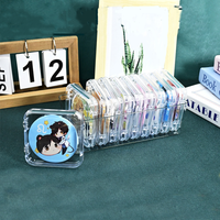 Boîte de rangement et d'affichage en acrylique transparent carrée, boîte de protection, boîte de rangement, porte-badge en plastique