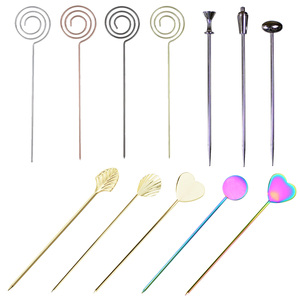 Diseño de Programa de <span class=keywords><strong>Bar</strong></span> Personalizado, Servicio Integral, Palillos de Frutas y Cócteles de Metal Coloridos en Dorado, Plateado y Negro - Product Image 2