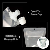 Mini pochette à bec transparente 10ml 15ml 20ml 30ml sac à salade pour sauce à tremper petite pochette à bec en plastique avec trou
