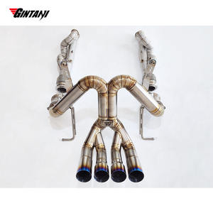 Gintani 2011 + สำหรับ lambLamborghini <span class=keywords><strong>Aventador</strong></span> LP700-<span class=keywords><strong>4</strong></span>ท่อไอเสียวาล์วไทเทเนียมเต็มรูปแบบ6.5L อุปกรณ์เสริมเครื่องยนต์ V12 - Product Image 4