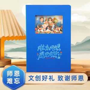 Cuaderno Molilu 3D con Escultura de Papel Calado A5, Azul, Regalo Creativo para la Amabilidad del Profesor Inolvidable - Product Image 5