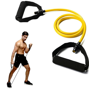 Allenamento a casa allenamento di forza 5 livelli fascia di resistenza del tubo <span class=keywords><strong>con</strong></span> maniglie tirare la corda esercizio <span class=keywords><strong>Fitness</strong></span> elastico - Product Image 6
