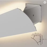 Profilé en aluminium pour éclairage LED de plafond, blanc, 85*85 mm, éclairage principal intérieur, lumière linéaire LED de plafond