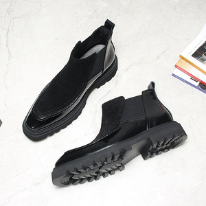 Botas de Tobillo Balmoral de Cuero para Hombre, Textura Lijada a Mano, Estilo Amish, Algodón, Resistentes al Agua, Antideslizantes - Product Image 2