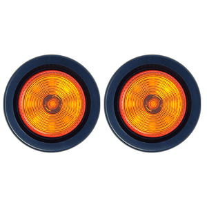 2.5 pouces Led camion lumière 12v-24v dégagement/feux de position latéraux 9 Led rond rouge ambre remorque feu arrière antibrouillard arrière pièces automobiles - Product Image 2