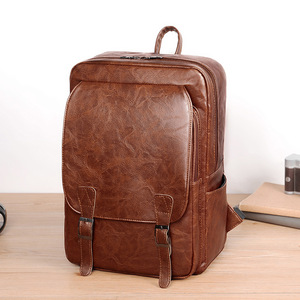 Men's <b>Backpack</b> Genuine Leather 20L Anti Theft Business Travel Laptop Bag - Product Image 3