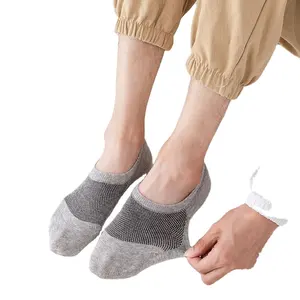 Meias invisíveis para homens, meias de malha respirável sem corte, moda de moda em Y com salto alto, logotipo personalizado, primavera verão, Xiangyi