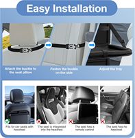 Lot de 2 organiseurs de rangement pour voiture avec 9 poches, support tablette et protège-sièges arrière, essentiels pour enfants et famille en voyage