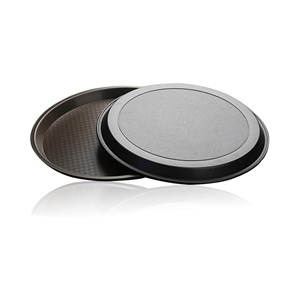 <span class=keywords><strong>Plateau</strong></span> de service rond noir de 14 pouces pour restaurant, <span class=keywords><strong>plateau</strong></span> de serveur de <span class=keywords><strong>repas</strong></span> en plastique <span class=keywords><strong>antidérapant</strong></span> de 35cm avec bords surélevés pour la maison - Product Image 4