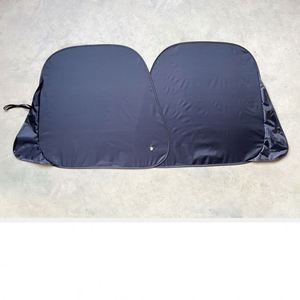 Pare-soleil de pare-brise avant personnalisé Yy790 en polyester anti-UV, double pare-soleil pliable avec logo, 2 pièces pour voiture - Product Image 3