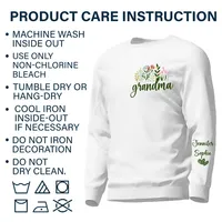 Sweat-shirt personnalisé à motif floral unisexe, pull à col rond, impression de nom personnalisée, confortable, manches longues, cadeau pour maman, grand-mère, anniversaire
