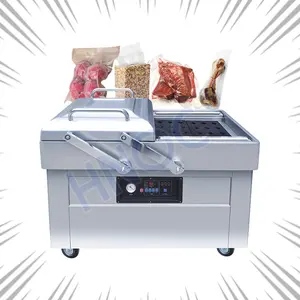 Commercial Conveyor Dried Fruit Coffee Beef Jerky Package Automatic Rice Vacuum Pack Machine