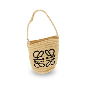 Sac en paille tressée à fleurs 11 cm, mini accessoire de plage pour enfants - Product Image 1