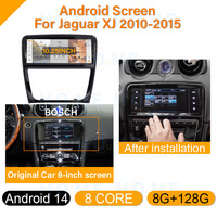 Nuevo Android 14 MTK 8 Core 8 + 128G pantalla táctil de 10,25 pulgadas para Jaguar XJ 2010-2019 navegación GPS REPRODUCTOR DE Radio Multimedia Carplay