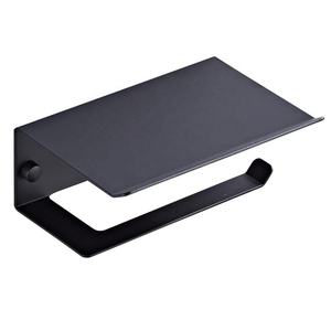 Set di ferramenta di fabbrica 4 pezzi porta telefono a parete porta rotolo di carta igienica nero acciaio inossidabile Set di accessori da bagno - Product Image 3