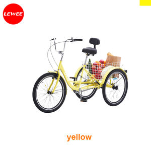 Vélo Cruiser à <span class=keywords><strong>Trois</strong></span> <span class=keywords><strong>Roues</strong></span> pour <span class=keywords><strong>Adultes</strong></span> Lewee, Cadre en Acier Carbone de 24 Pouces, Corps Fermé, Utilisation Cargo - Product Image 5